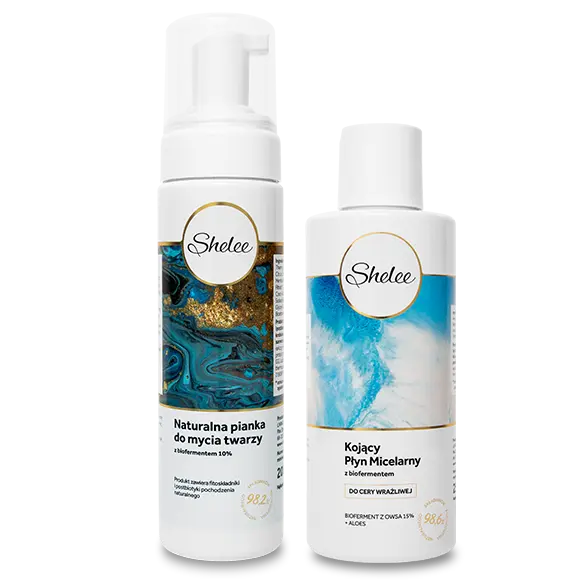 Shelee набор: успокаивающая мицеллярная вода с овсяным биоферментом и алоэ вера, 250 мл + натуральная очищающая пенка для лица с 10% биоферментом, 200 мл
Shelee набор: успокаивающая мицеллярная вода с овсяным биоферментом и алоэ вера, 250 мл + натуральная очищающая пенка для лица с 10% биоферментом, 200 мл