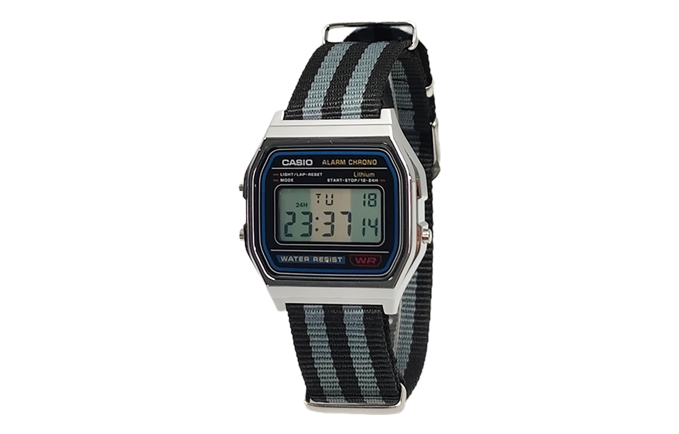 CASIO Мужские часы Retrofit Series с кварцевым механизмом и нейлоновым ремешком, черный циферблат
CASIO Мужские часы Retrofit Series с кварцевым механизмом и нейлоновым ремешком, черный циферблат