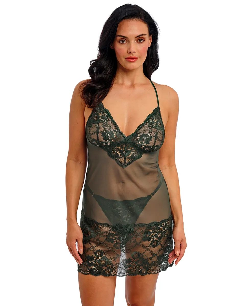 Ночная рубашка с цветочным кружевом и соблазнительным тюлем Wacoal, зеленый
Ночная рубашка с цветочным кружевом и соблазнительным тюлем Wacoal, зеленый