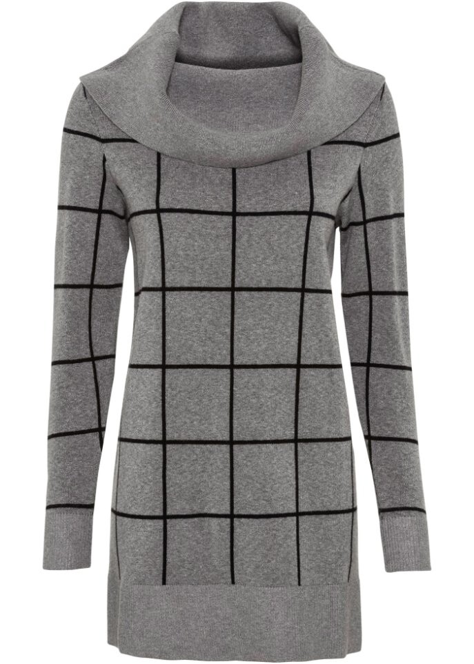 Длинный свитер Bodyflirt, серый
Длинный свитер Bodyflirt, серый