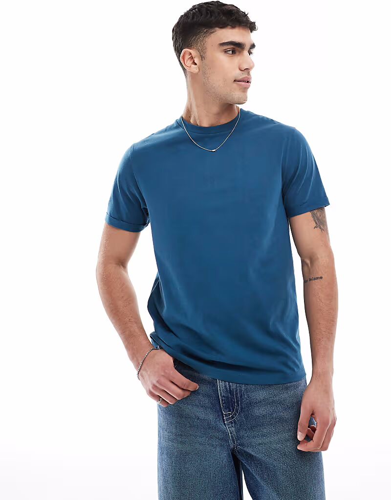 Футболка ASOS DESIGN Essential с круглым вырезом и закатанными рукавами темно-синего цвета
Футболка ASOS DESIGN Essential с круглым вырезом и закатанными рукавами темно-синего цвета