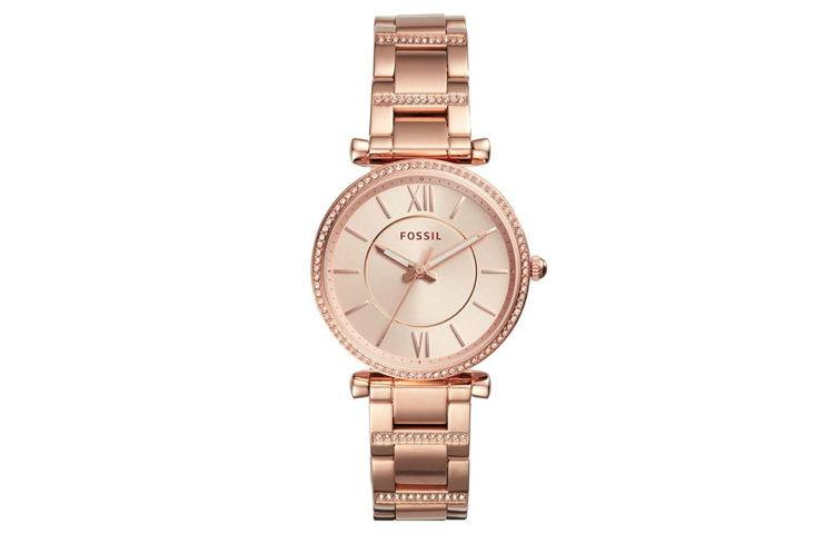 FOSSIL Часы кварцевые с механизмом Carly Collection, стальной браслет, 35 мм, циферблат rose gold, женские
FOSSIL Часы кварцевые с механизмом Carly Collection, стальной браслет, 35 мм, циферблат rose gold, женские