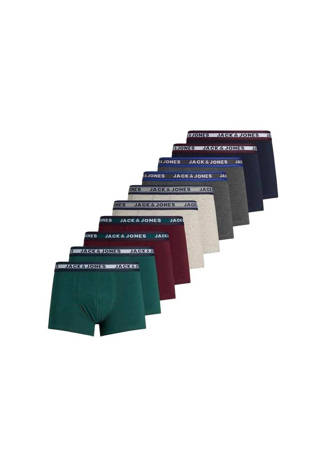 Мужские боксеры, упаковка 10 шт. - JACSOLID, плавки, хлопок стрейч, логотип в одном цвете JACK & JONES, цвет Rot Beige Grau Dunkelblau
Мужские боксеры, упаковка 10 шт. - JACSOLID, плавки, хлопок стрейч, логотип в одном цвете JACK & JONES, цвет Rot Beige Grau Dunkelblau