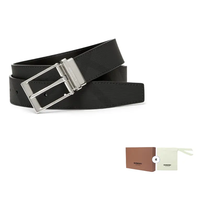 Ремень мужской кожаный Burberry Reversible Check, черный
Ремень мужской кожаный Burberry Reversible Check, черный