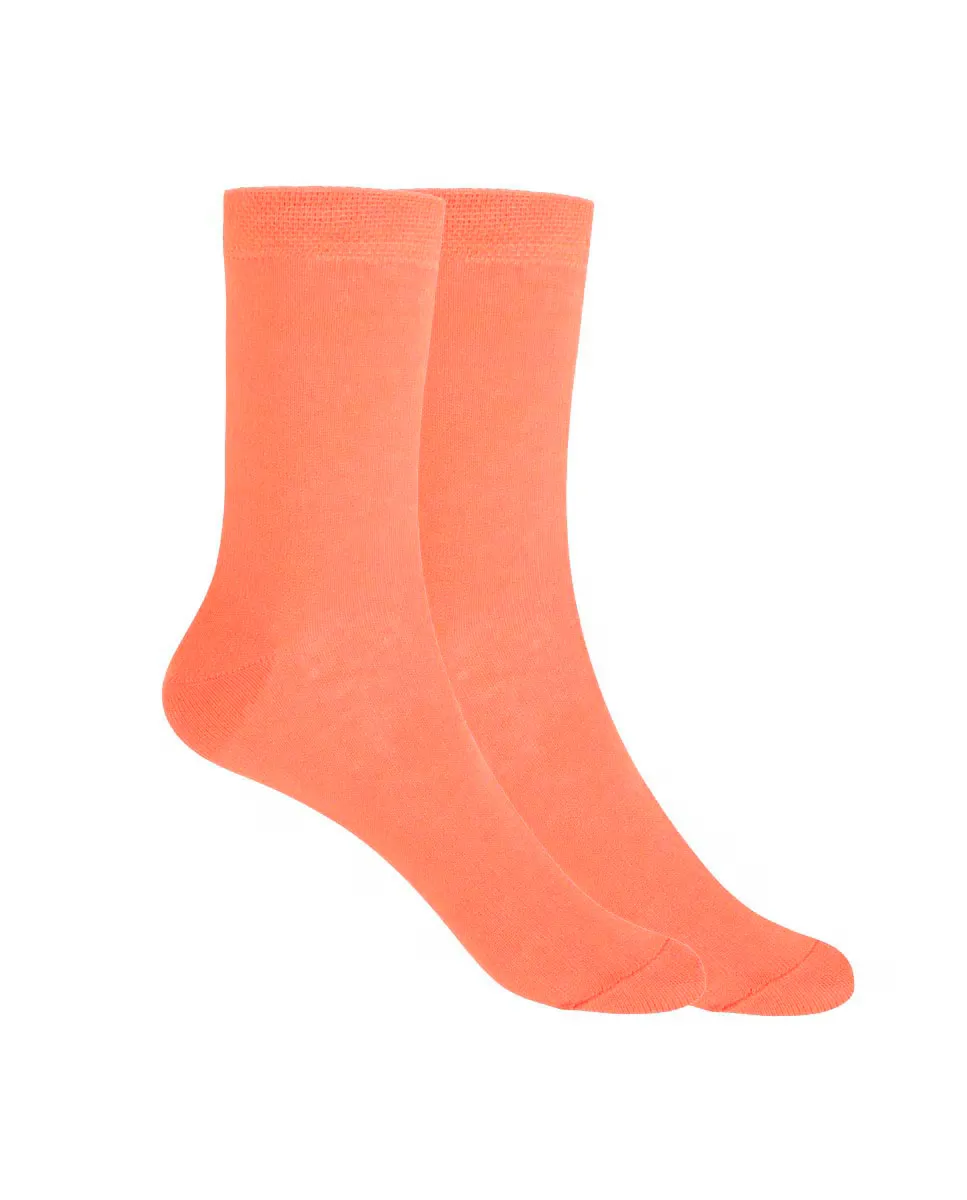 В упаковке 2 пары однотонных женских носков из хлопка Punto Blanco, оранжевый
В упаковке 2 пары однотонных женских носков из хлопка Punto Blanco, оранжевый