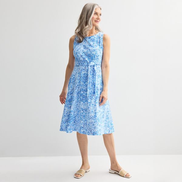 Женское платье с поясом в стиле "fit & flare" Croft & Barrow, цвет blue watercolor tile
Женское платье с поясом в стиле "fit & flare" Croft & Barrow, цвет blue watercolor tile