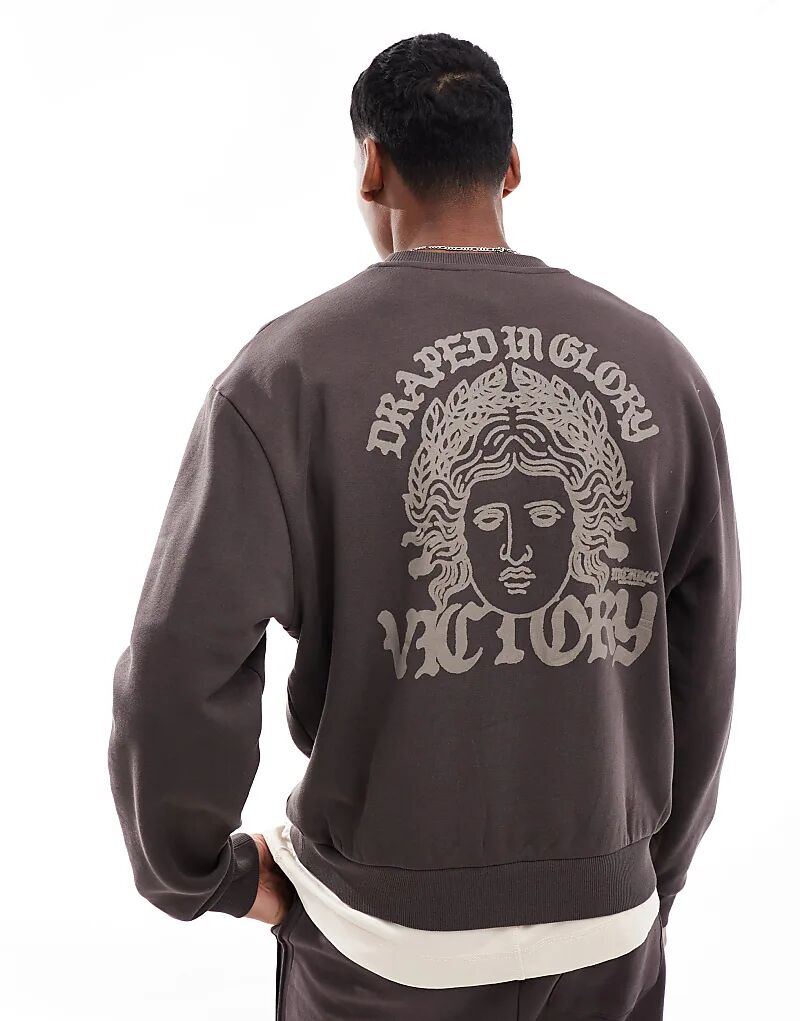 Толстовка свободного кроя с принтом спереди и сзади коричневого цвета ASOS DESIGN
Толстовка свободного кроя с принтом спереди и сзади коричневого цвета ASOS DESIGN