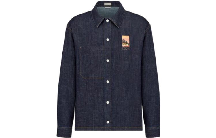 Рубашка мужская Dior, синий 
Рубашка мужская Dior, синий