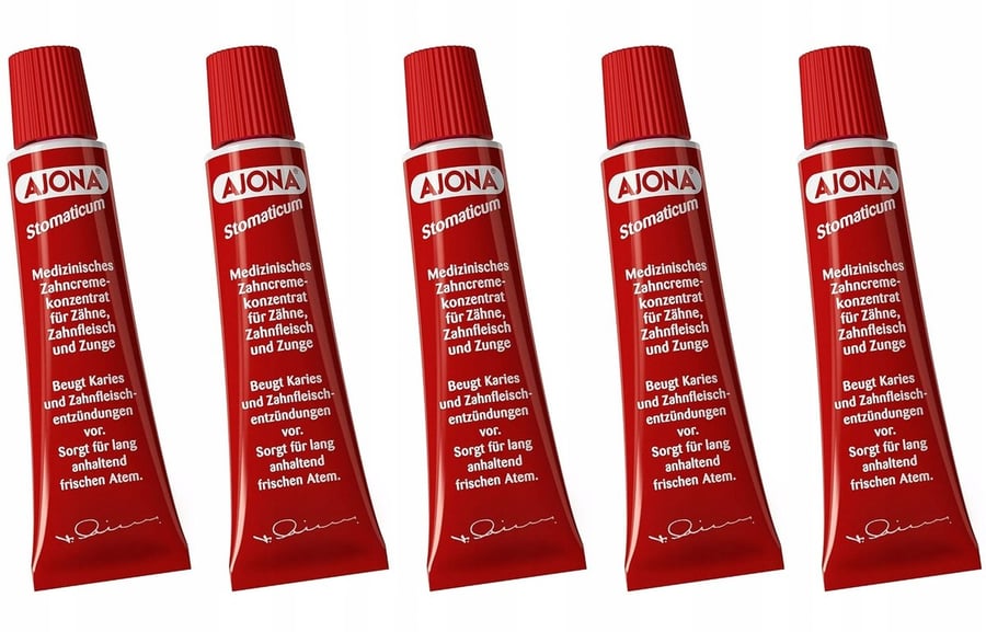 5x Лечебный концентрированный лечебный зубной порошок Ajona Stomaticum 25 мл Inna marka 
5x Лечебный концентрированный лечебный зубной порошок Ajona Stomaticum 25 мл Inna marka