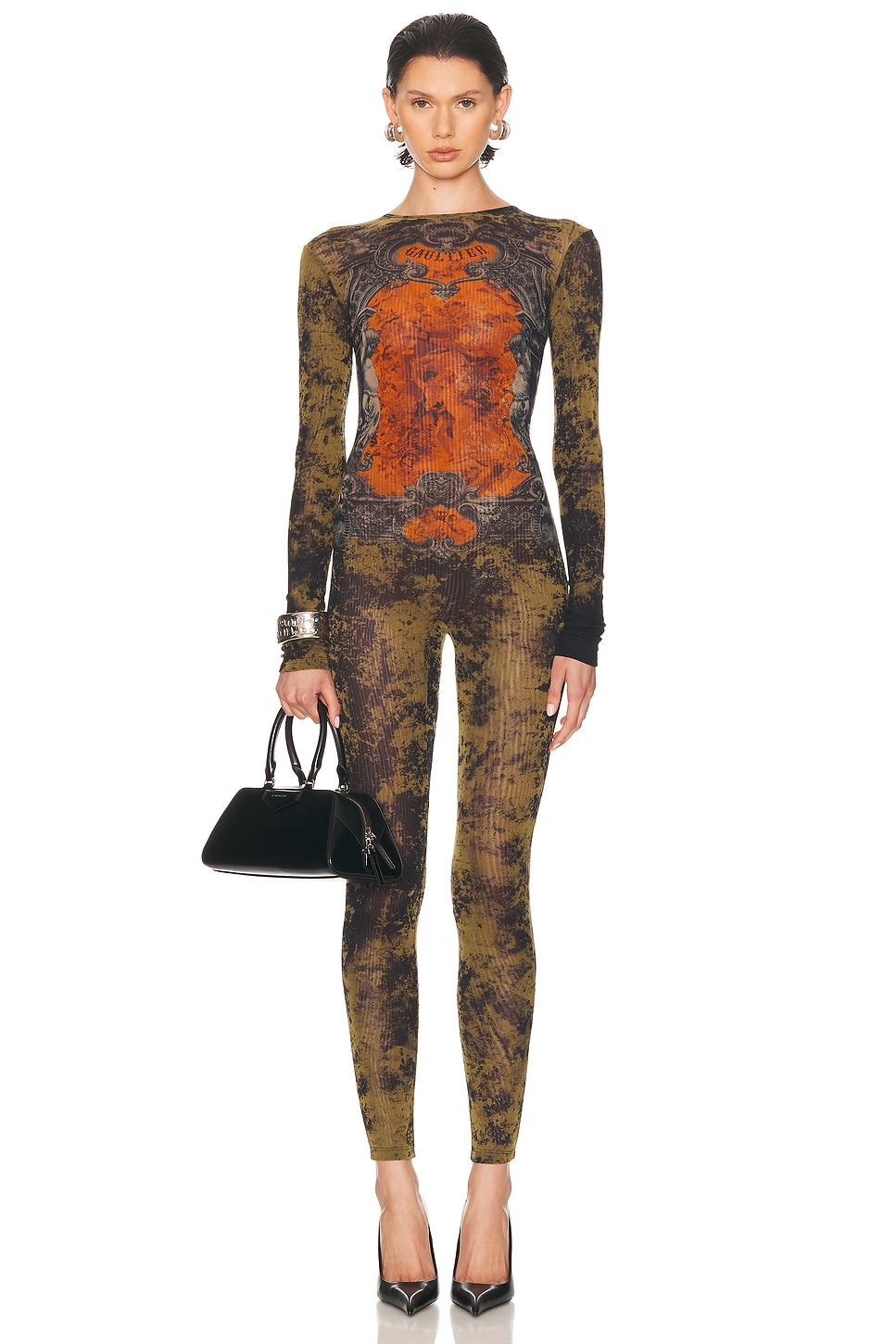 Комбинезон Médaillon Mesh Printed Catsuit Jean Paul Gaultier, Black, Khaki, & Orange
Комбинезон Médaillon Mesh Printed Catsuit Jean Paul Gaultier, Black, Khaki, & Orange