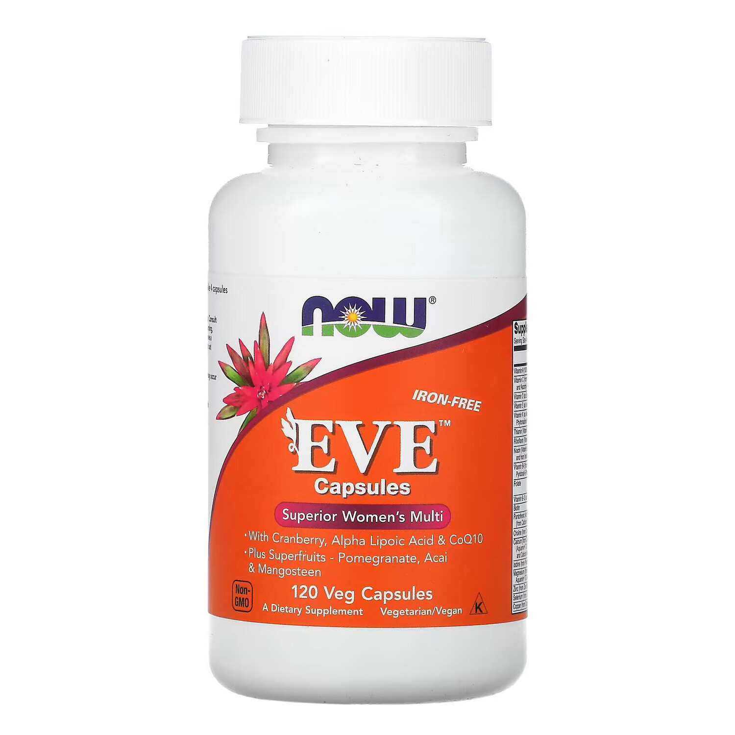 NOW Foods, Eve, эффективные мультивитамины для женщин, без железа, 120 растительных капсул
NOW Foods, Eve, эффективные мультивитамины для женщин, без железа, 120 растительных капсул
