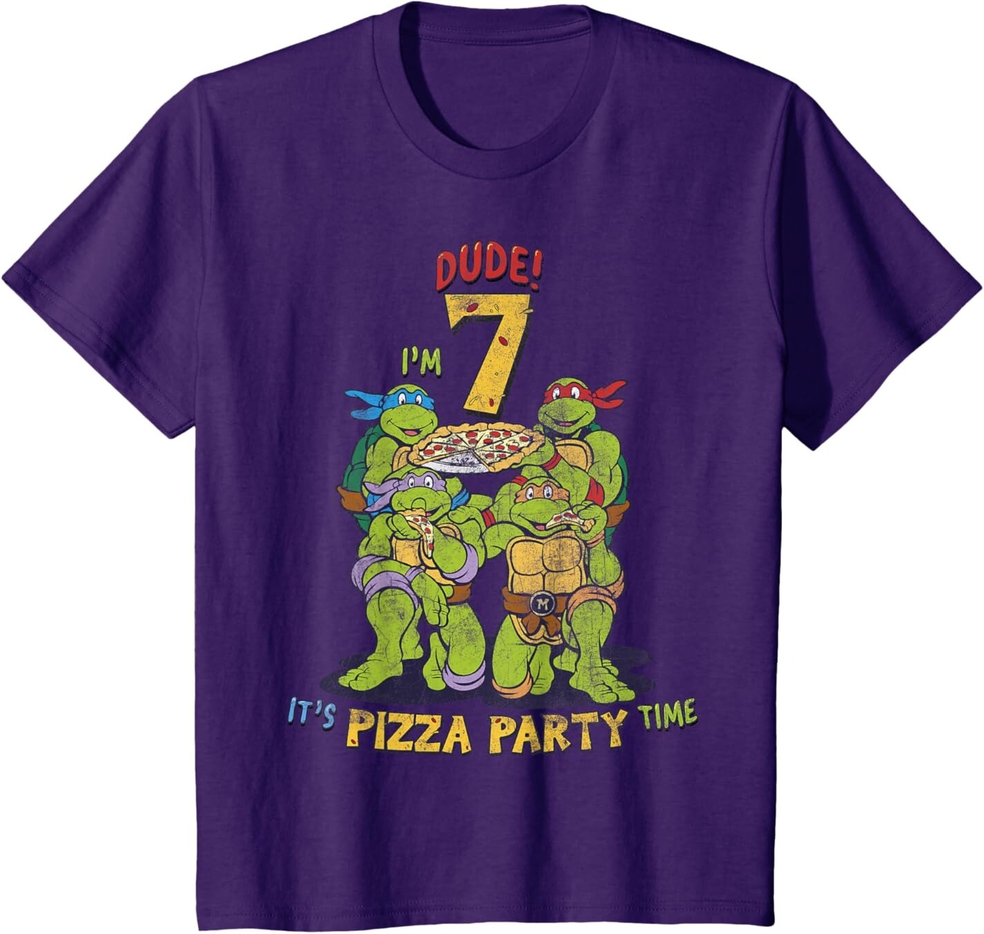 Футболка для подростков Teenage Mutant Ninja Turtles I'm 7 Dude Pizza Birthday Party, фиолетовый
Футболка для подростков Teenage Mutant Ninja Turtles I'm 7 Dude Pizza Birthday Party, фиолетовый