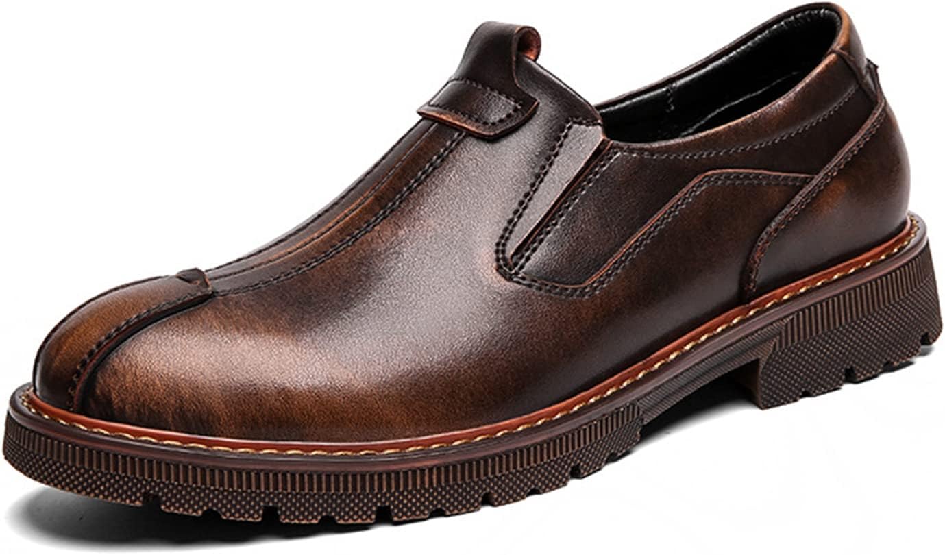 Мужские ретро кожаные слипоны-оксфорды, лоферы, обработанные туфли с противоскользящей подошвой, мягкой подошвой, низкие челси Ugoselec, коричневый
Мужские ретро кожаные слипоны-оксфорды, лоферы, обработанные туфли с противоскользящей подошвой, мягкой подошвой, низкие челси Ugoselec, коричневый