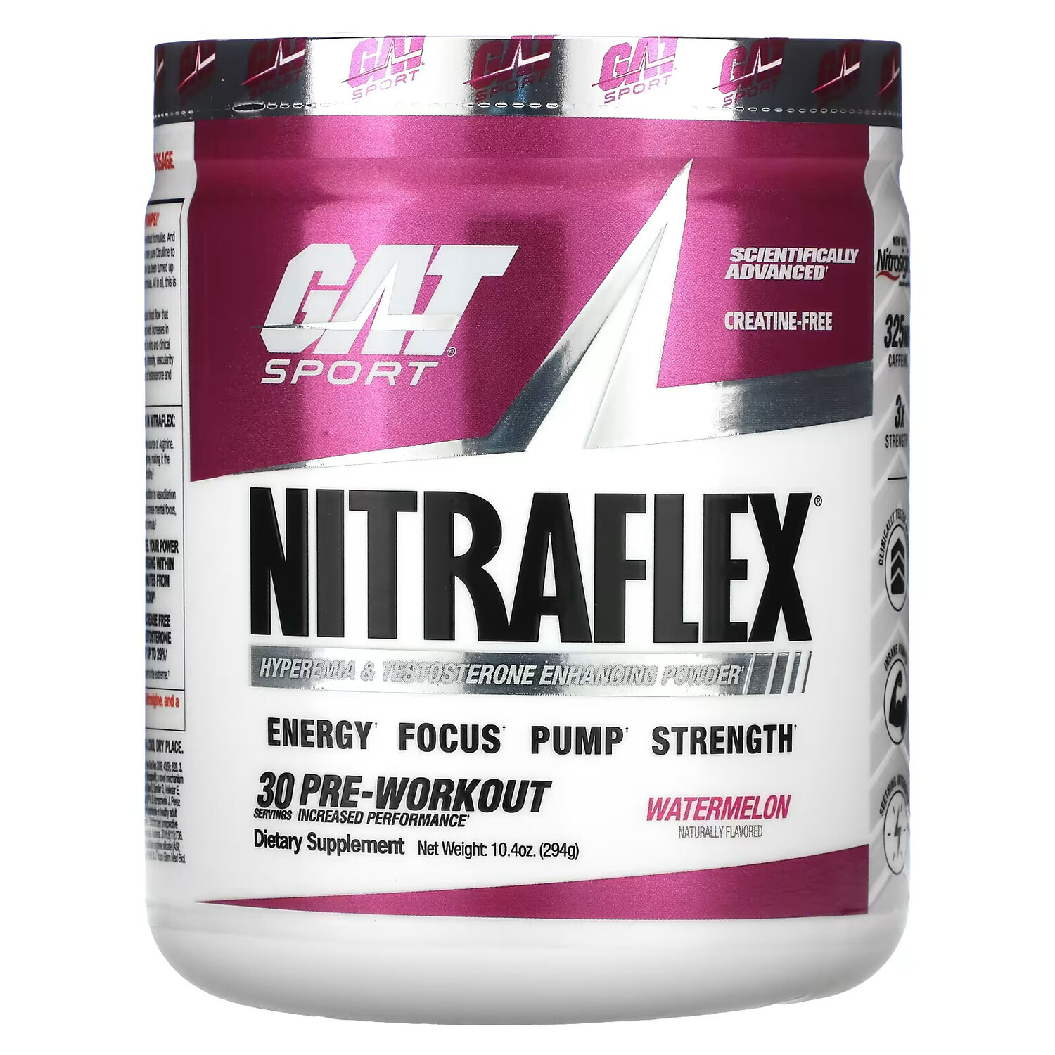 GAT, Sport, NITRAFLEX, арбуз, 294 г (10,4 унции)
GAT, Sport, NITRAFLEX, арбуз, 294 г (10,4 унции)