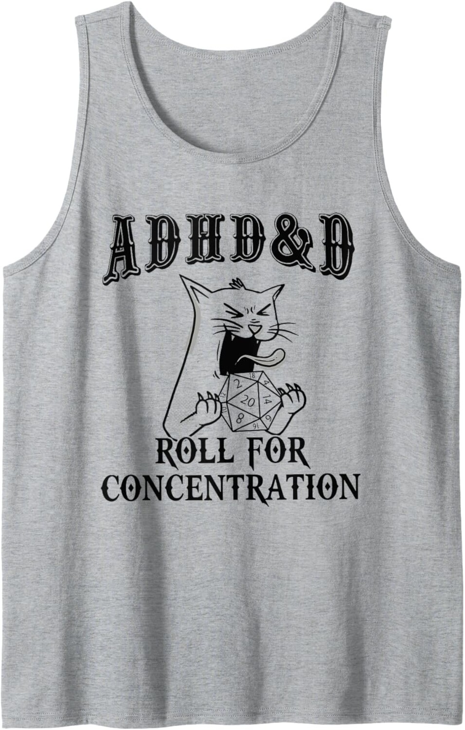 Мужская майка Funny Tees Gamer RPG Apparel Cats RPG Gamer Roll For Concentration, светло-серый
Мужская майка Funny Tees Gamer RPG Apparel Cats RPG Gamer Roll For Concentration, светло-серый
