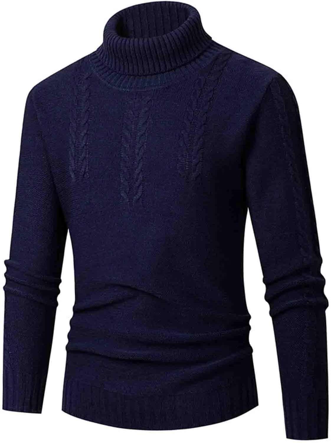 Мужской водолазка-пуловер с длинным рукавом Slim Fit однотонный свитер с витой вязкой
Мужской водолазка-пуловер с длинным рукавом Slim Fit однотонный свитер с витой вязкой