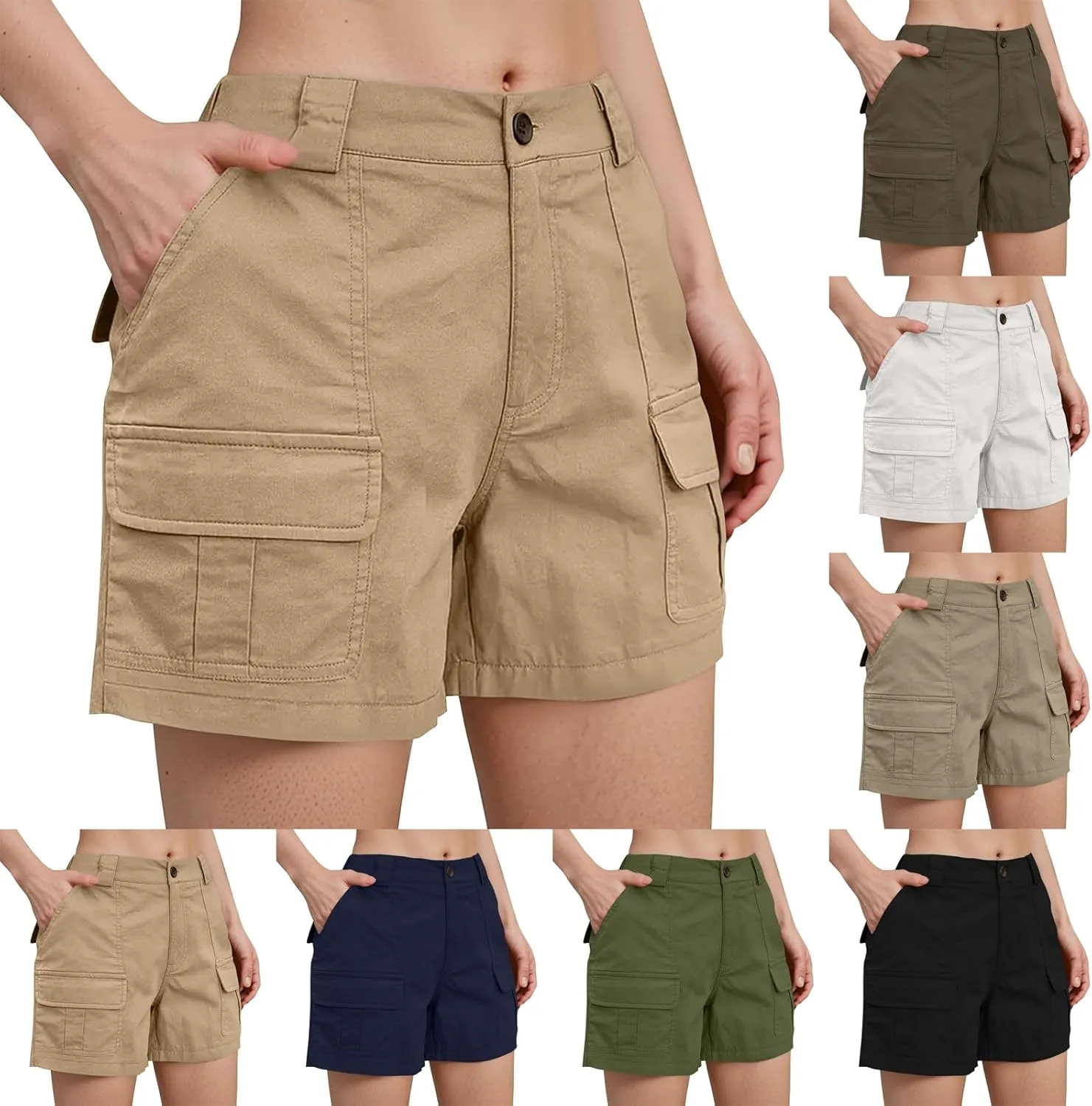 Женские шорты карго летние с высокой талией tobchonp
Женские шорты карго летние с высокой талией tobchonp