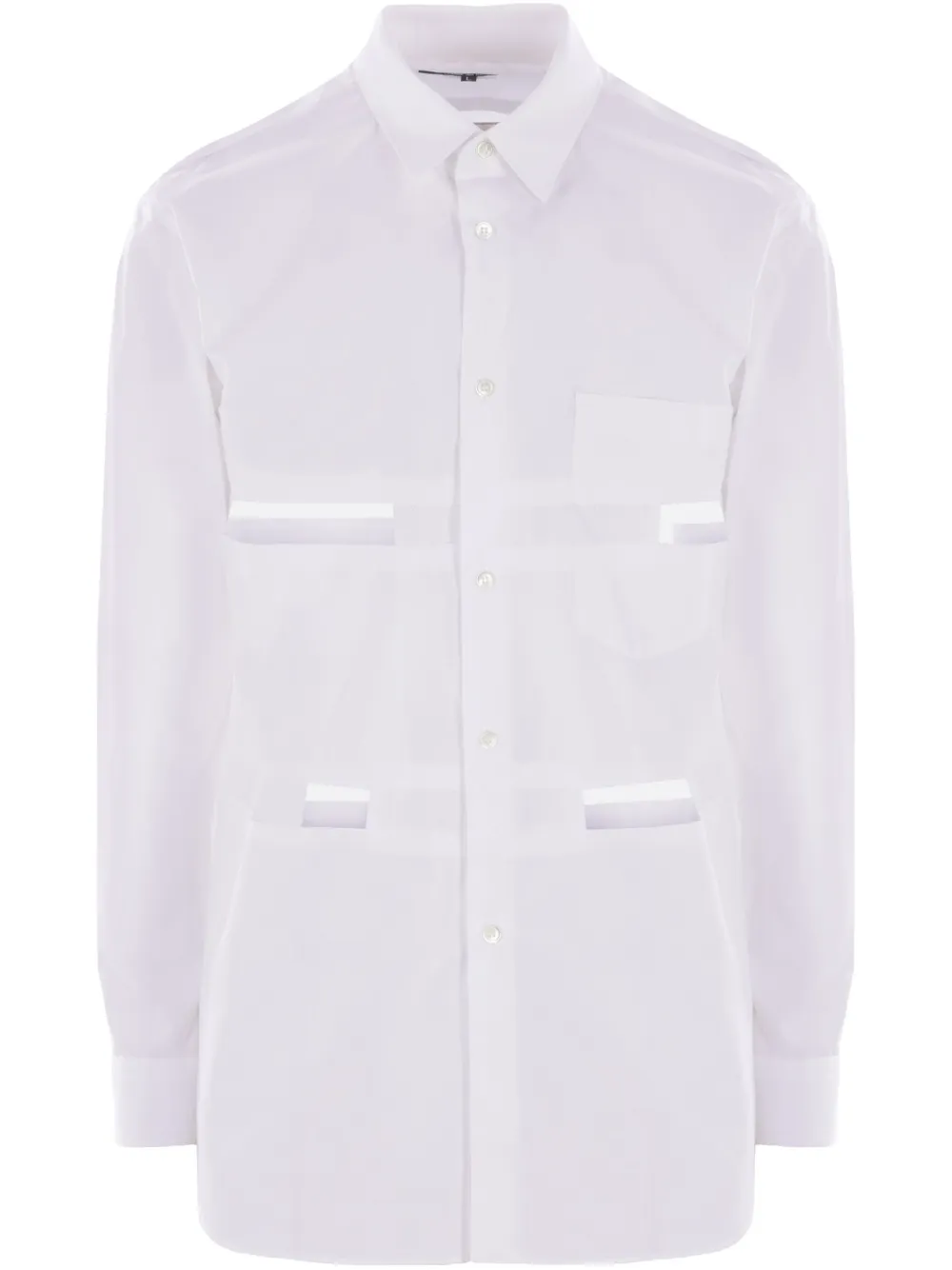 Поплиновая рубашка Black Comme Des Garçons, белый
Поплиновая рубашка Black Comme Des Garçons, белый