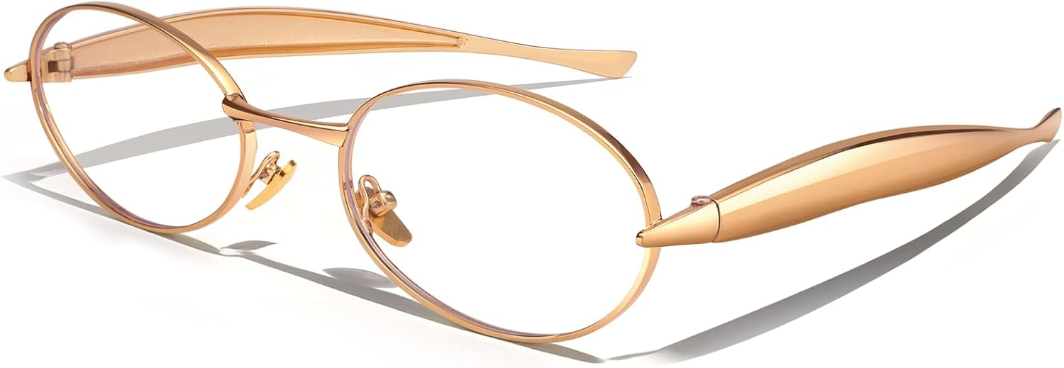 Ретро-очки овальной формы для женщин и мужчин, винтажные, модные, в стиле 90-х, с золотой металлической оправой, защита от УФ-излучения UV400 Dollger, C5:gold Frame Clear Lens
Ретро-очки овальной формы для женщин и мужчин, винтажные, модные, в стиле 90-х, с золотой металлической оправой, защита от УФ-излучения UV400 Dollger, C5:gold Frame Clear Lens