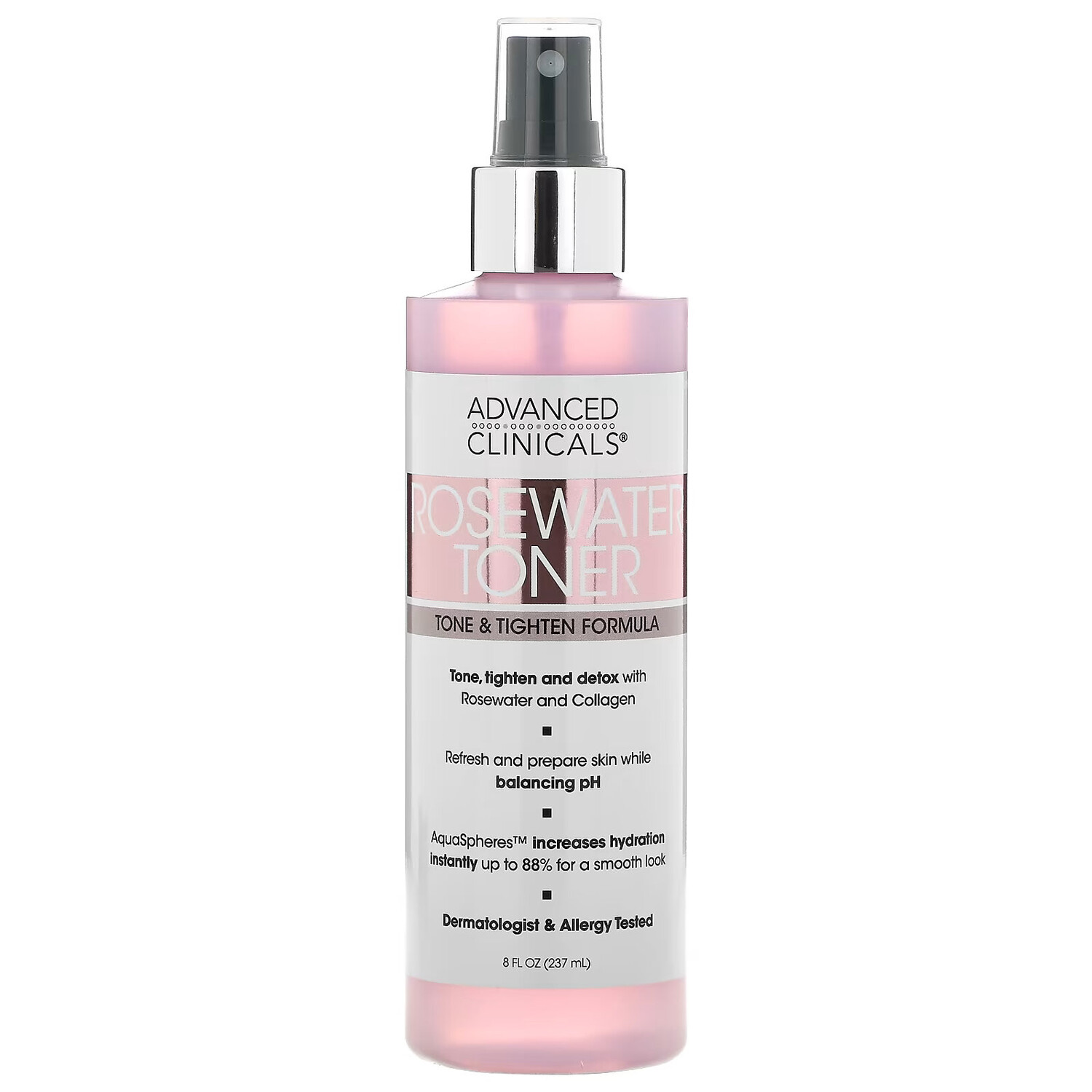 Advanced Clinicals, Тоник с розовой водой, тонизирующий и придающий упругость состав, 237 мл (8 жидк. унций)
Advanced Clinicals, Тоник с розовой водой, тонизирующий и придающий упругость состав, 237 мл (8 жидк. унций)