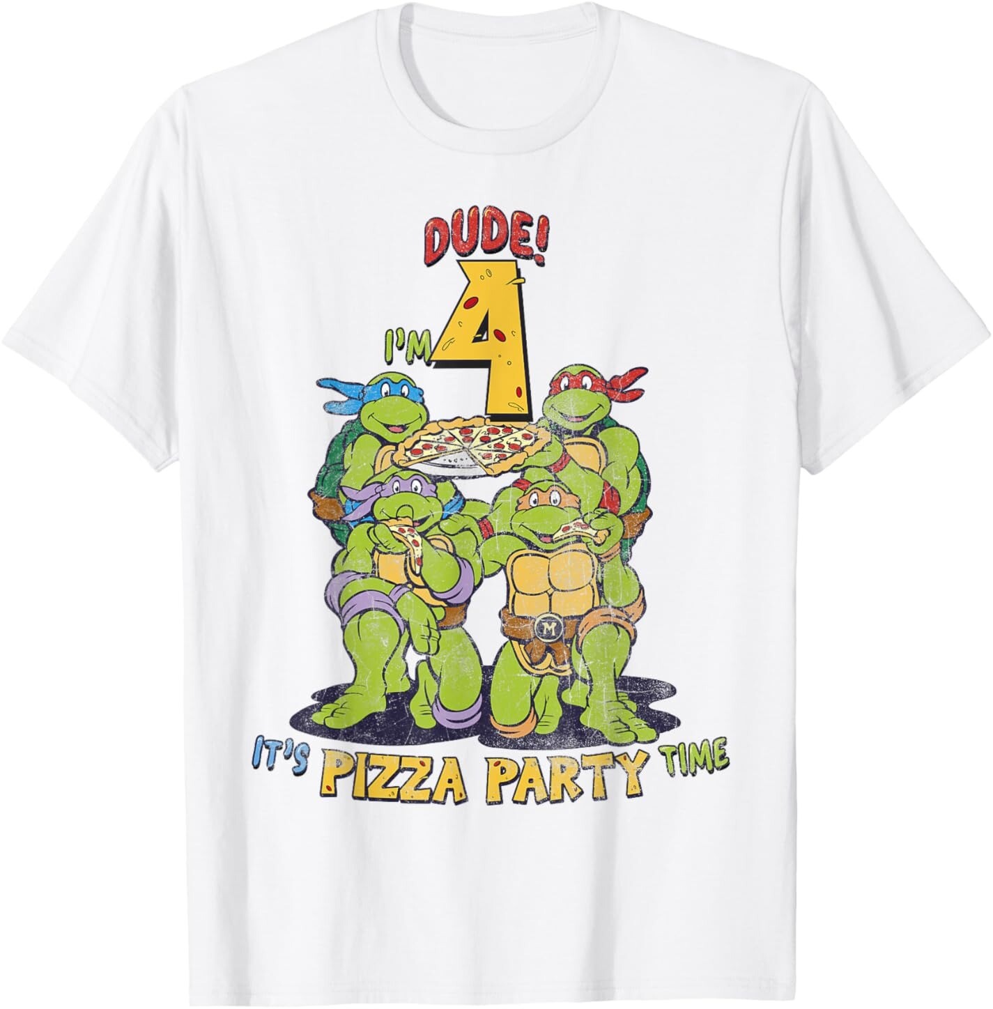 Мужская футболка Teenage Mutant Ninja Turtles I'm 4 Dude Pizza Birthday Party, белый
Мужская футболка Teenage Mutant Ninja Turtles I'm 4 Dude Pizza Birthday Party, белый