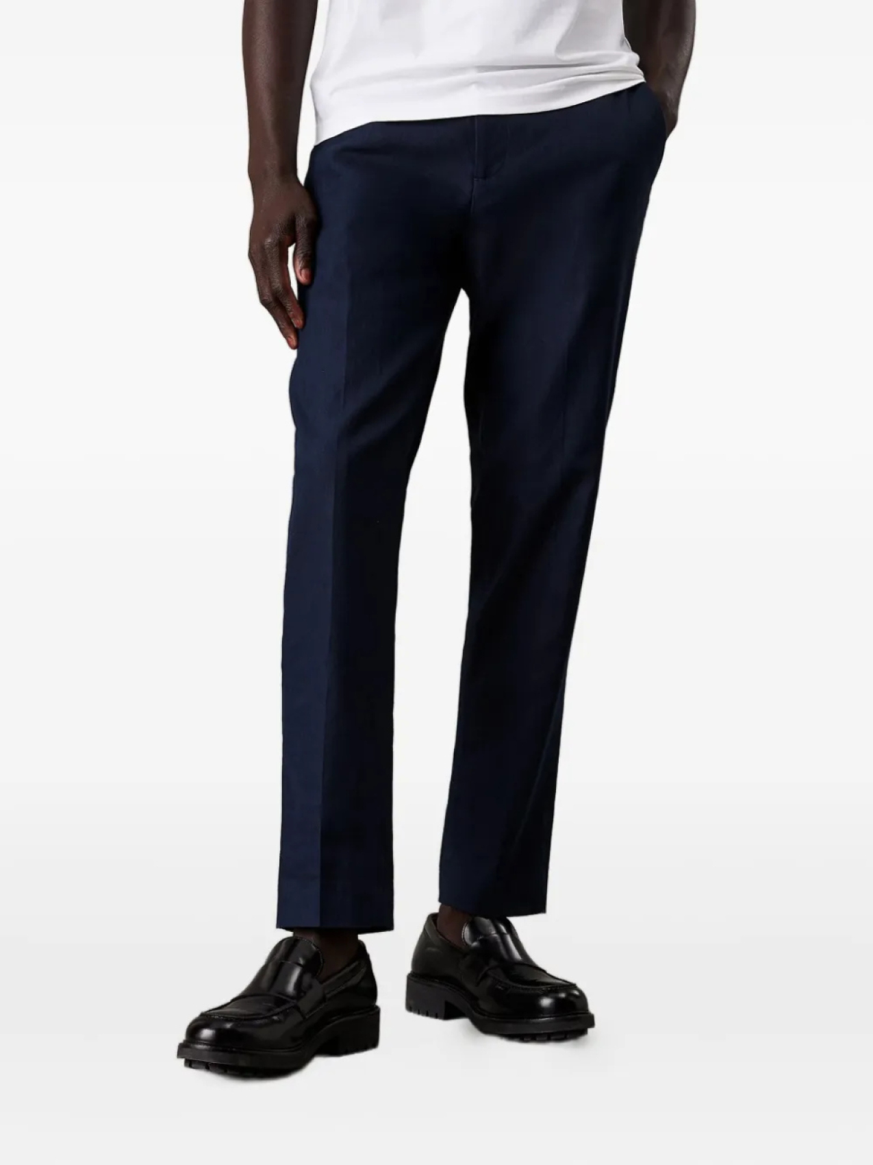 Calvin Klein брюки из смесового льна, нейтральный 
Calvin Klein брюки из смесового льна, нейтральный