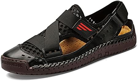 Мужские сандалии Asifn с закрытым носком, кожаные, дышащие, легкие, для активного отдыха, повседневной носки, удобные для походов, прогулок и водных видов спорта, черный
Мужские сандалии Asifn с закрытым носком, кожаные, дышащие, легкие, для активного отдыха, повседневной носки, удобные для походов, прогулок и водных видов спорта, черный