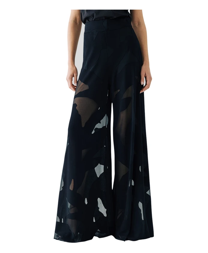 Широкие брюки с сетчатым рисунком Access Fashion, черный
Широкие брюки с сетчатым рисунком Access Fashion, черный