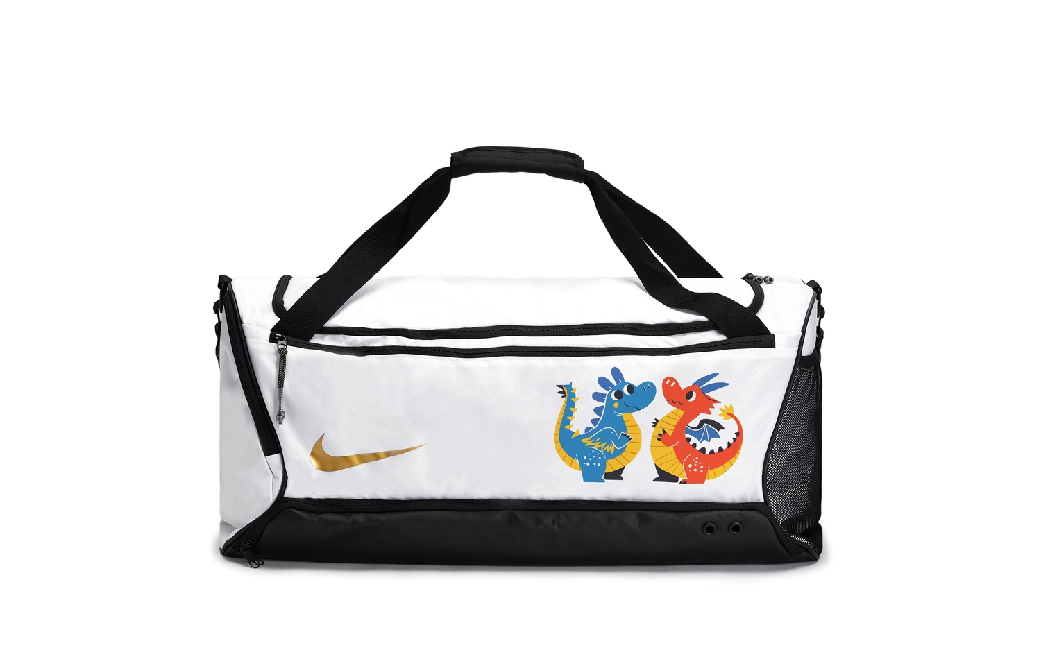 Nike Нейлоновая дорожная сумка для спортзала малого размера унисекс черно-белая, 2-Pack Dinosaur
Nike Нейлоновая дорожная сумка для спортзала малого размера унисекс черно-белая, 2-Pack Dinosaur