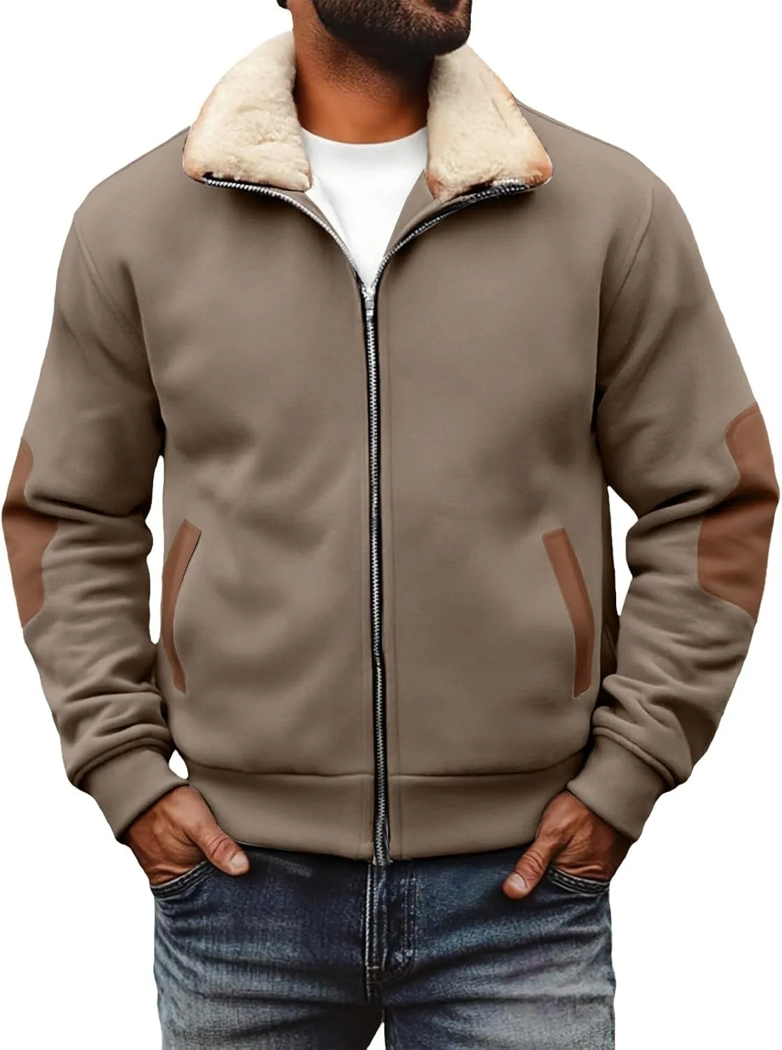 Мужская вязаная толстовка с капюшоном на молнии, утепленная флисом
Мужская вязаная толстовка с капюшоном на молнии, утепленная флисом