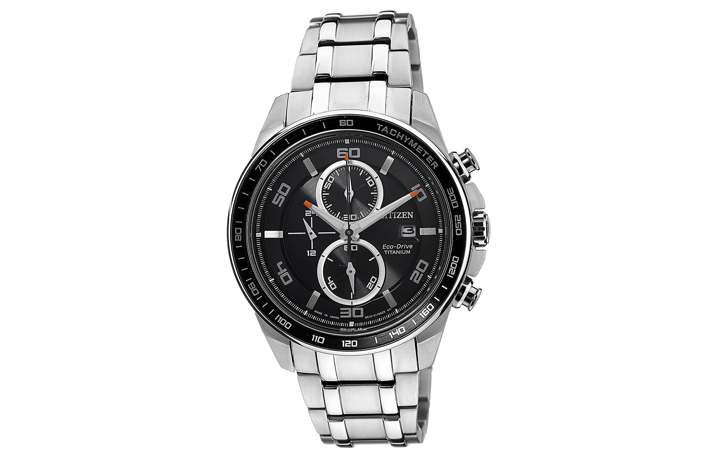 CITIZEN Часы Solar Quartz Movement Titanium Strap Watch Men's Watch Black Dial, Silver 
CITIZEN Часы Solar Quartz Movement Titanium Strap Watch Men's Watch Black Dial, Silver