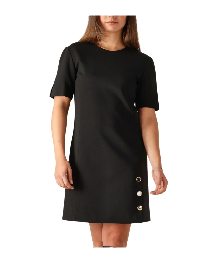 Черное мини-платье, элегантный стиль Twinset, черный
Черное мини-платье, элегантный стиль Twinset, черный