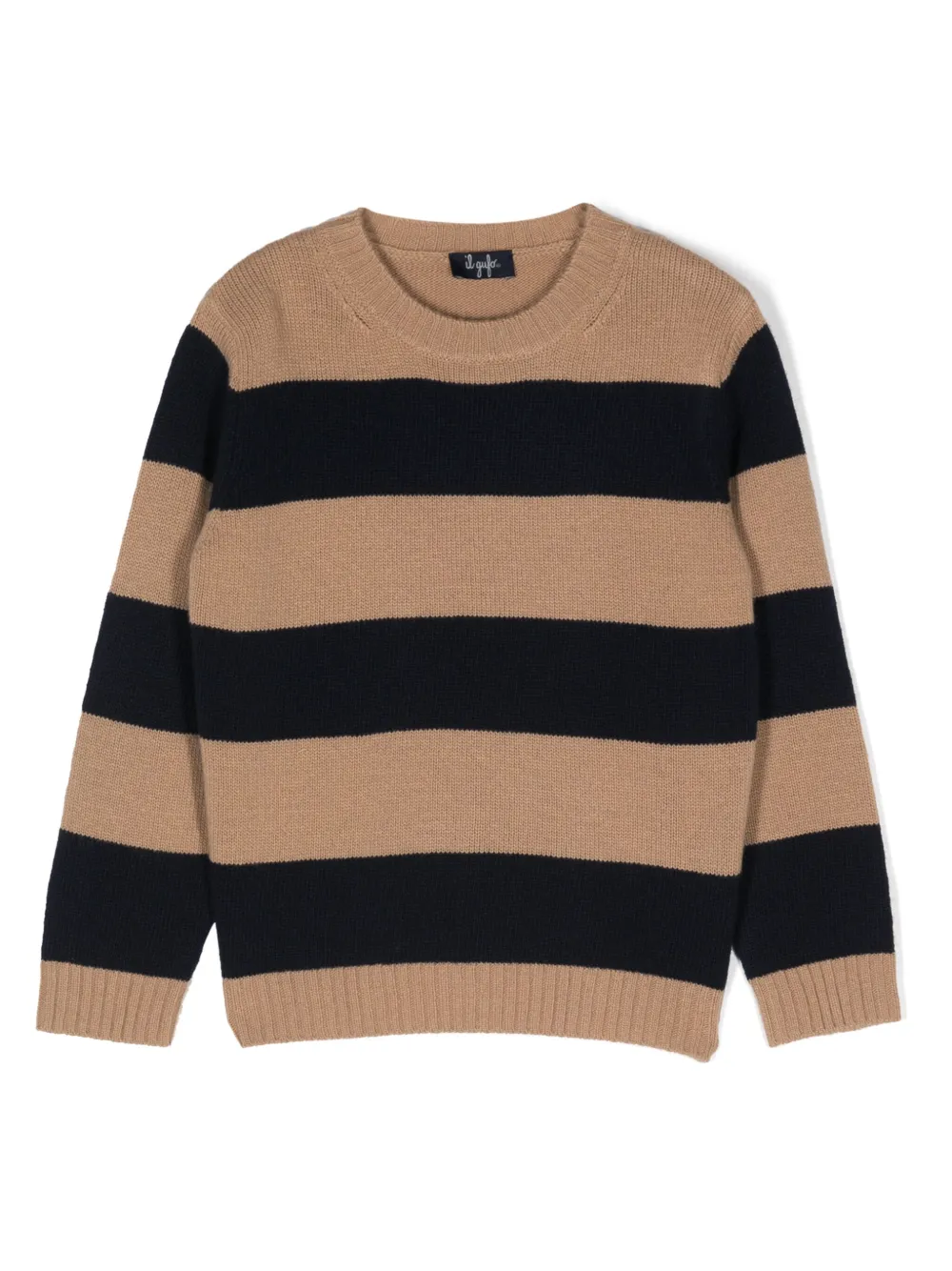 Полосатый джемпер из вирджинской шерсти Il Gufo, синий
Полосатый джемпер из вирджинской шерсти Il Gufo, синий