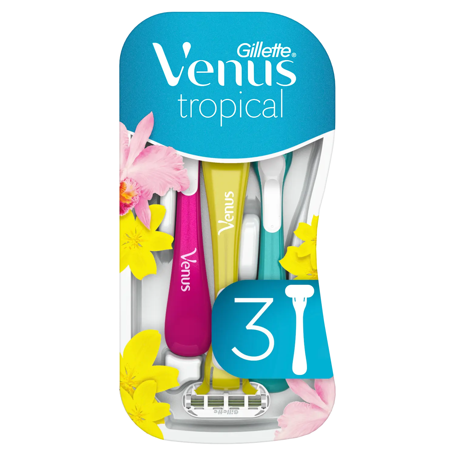 Gillette Venus Tropical женские бритвы, 3 шт/1 упаковка
Gillette Venus Tropical женские бритвы, 3 шт/1 упаковка