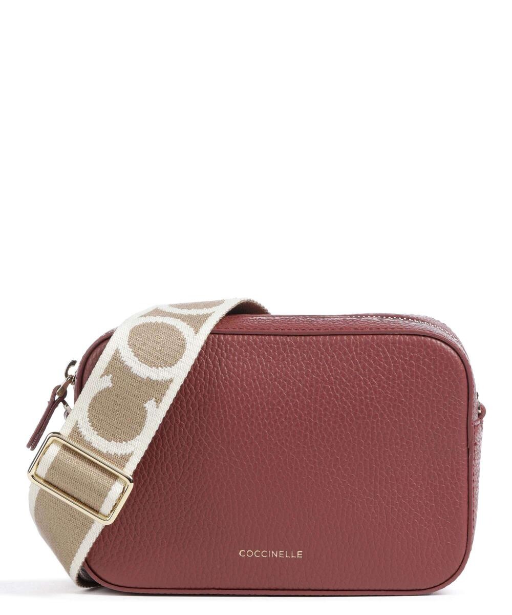 Сумка кросс-боди Coccinelle Tebe кожаная на ремне с принтом, коричневый 
Сумка кросс-боди Coccinelle Tebe кожаная на ремне с принтом, коричневый