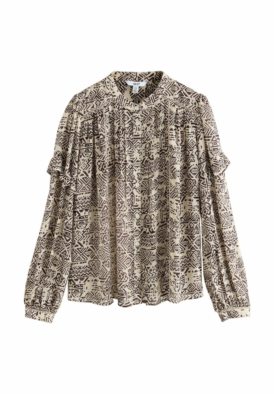 Блуза Next Button-down blouse, Brown/Cream Aztec Print/Brown
Блуза Next Button-down blouse, Brown/Cream Aztec Print/Brown