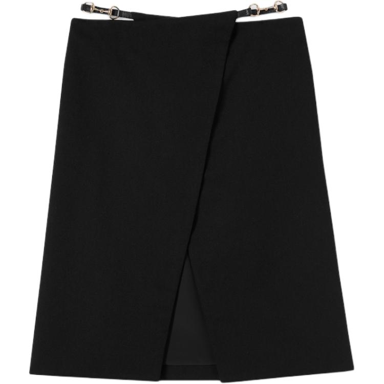 Шерстяная юбка-обертка с отделкой в виде конской уздечки Gucci, черный
Шерстяная юбка-обертка с отделкой в виде конской уздечки Gucci, черный