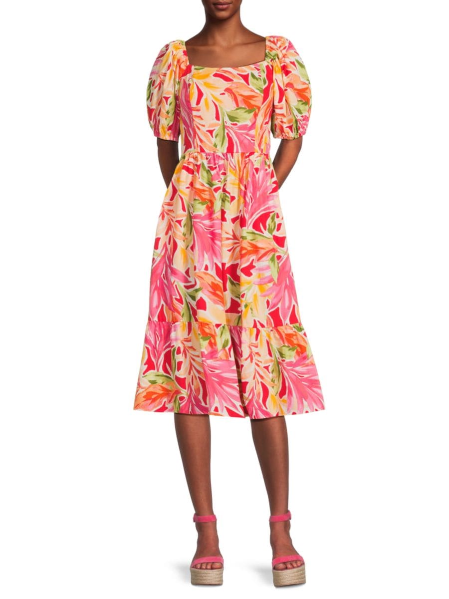 Платье-миди А-силуэта с цветочным принтом Vince Camuto, цвет Pink Multicolor
Платье-миди А-силуэта с цветочным принтом Vince Camuto, цвет Pink Multicolor