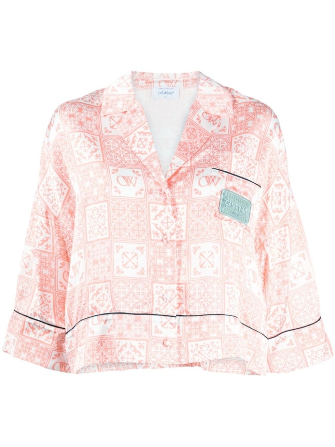 Off-White атласная рубашка с графичным принтом, розовый
Off-White атласная рубашка с графичным принтом, розовый
