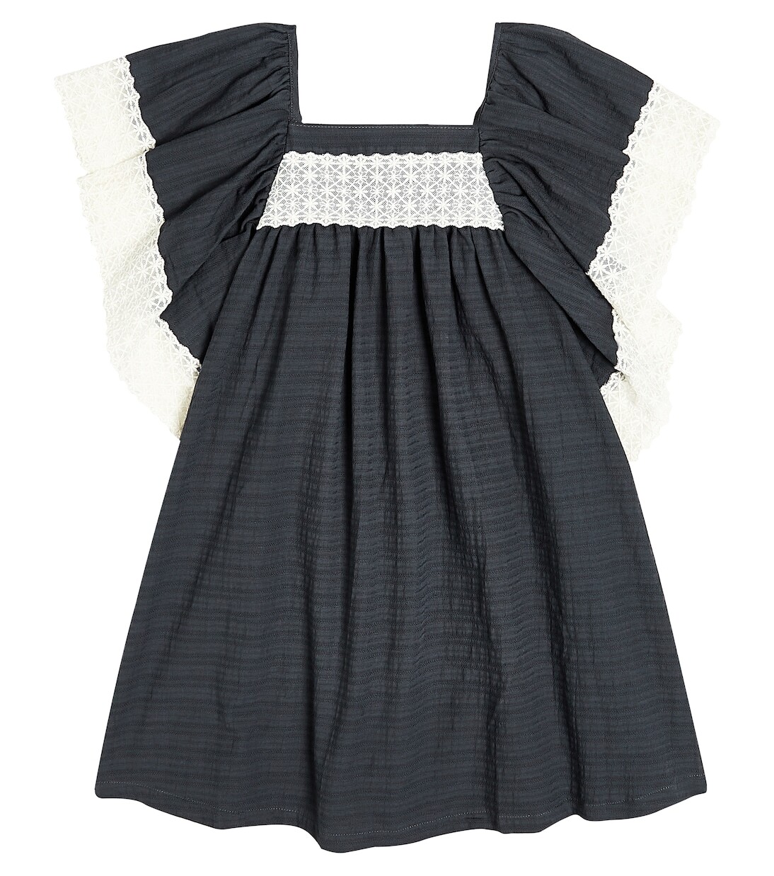 Детское хлопковое платье с кружевной отделкой Suncracy, черный
Детское хлопковое платье с кружевной отделкой Suncracy, черный