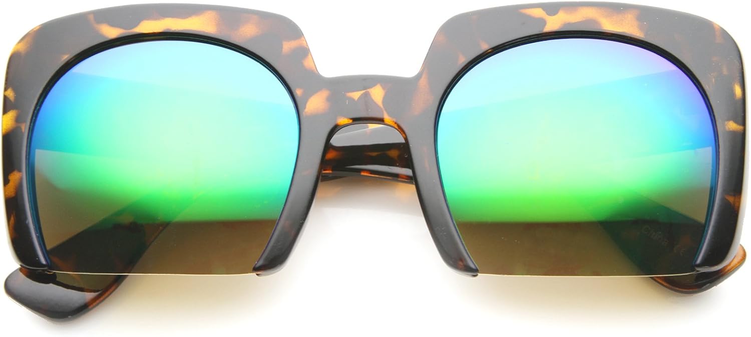 Женские солнцезащитные очки zeroUV в стиле высокой моды, с квадратными зеркальными линзами и массивной нижней частью, диаметр линз 52 мм, Brown Tortoise / Green Blue Mirror
Женские солнцезащитные очки zeroUV в стиле высокой моды, с квадратными зеркальными линзами и массивной нижней частью, диаметр линз 52 мм, Brown Tortoise / Green Blue Mirror