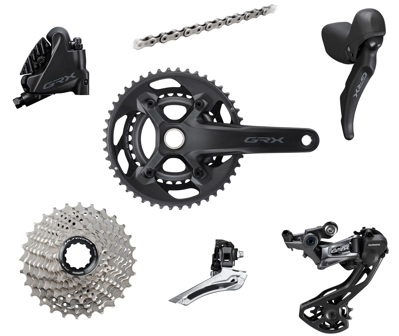 Групсет Shimano GRX 600 Mechanical Double 11-скоростной, 11-30, 46x30T, 172,5 мм
Групсет Shimano GRX 600 Mechanical Double 11-скоростной, 11-30, 46x30T, 172,5 мм