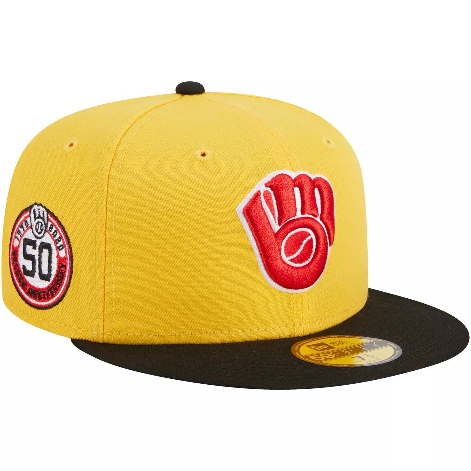 Мужская облегающая шляпа New Era желтого/черного цвета Milwaukee Brewers Grilled 59FIFTY
Мужская облегающая шляпа New Era желтого/черного цвета Milwaukee Brewers Grilled 59FIFTY