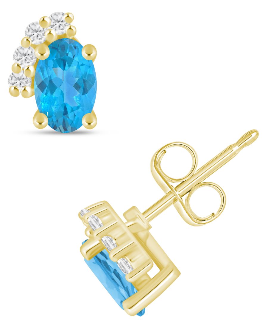 Серьги с драгоценными камнями и бриллиантами (1/10 карата) в оправе из белого золота 10 карат (также доступны в оправе из желтого золота 10 карат) Macy's, Blue Topaz White Gold
Серьги с драгоценными камнями и бриллиантами (1/10 карата) в оправе из белого золота 10 карат (также доступны в оправе из желтого золота 10 карат) Macy's, Blue Topaz White Gold