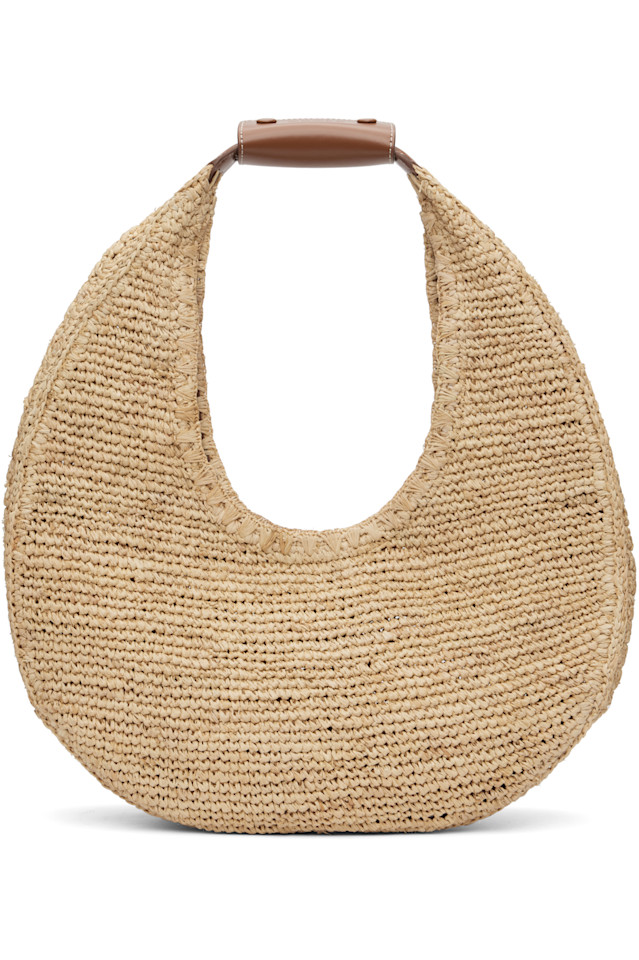 Большая сумка-луна из рафии Staud, мультиколор 
Большая сумка-луна из рафии Staud, мультиколор