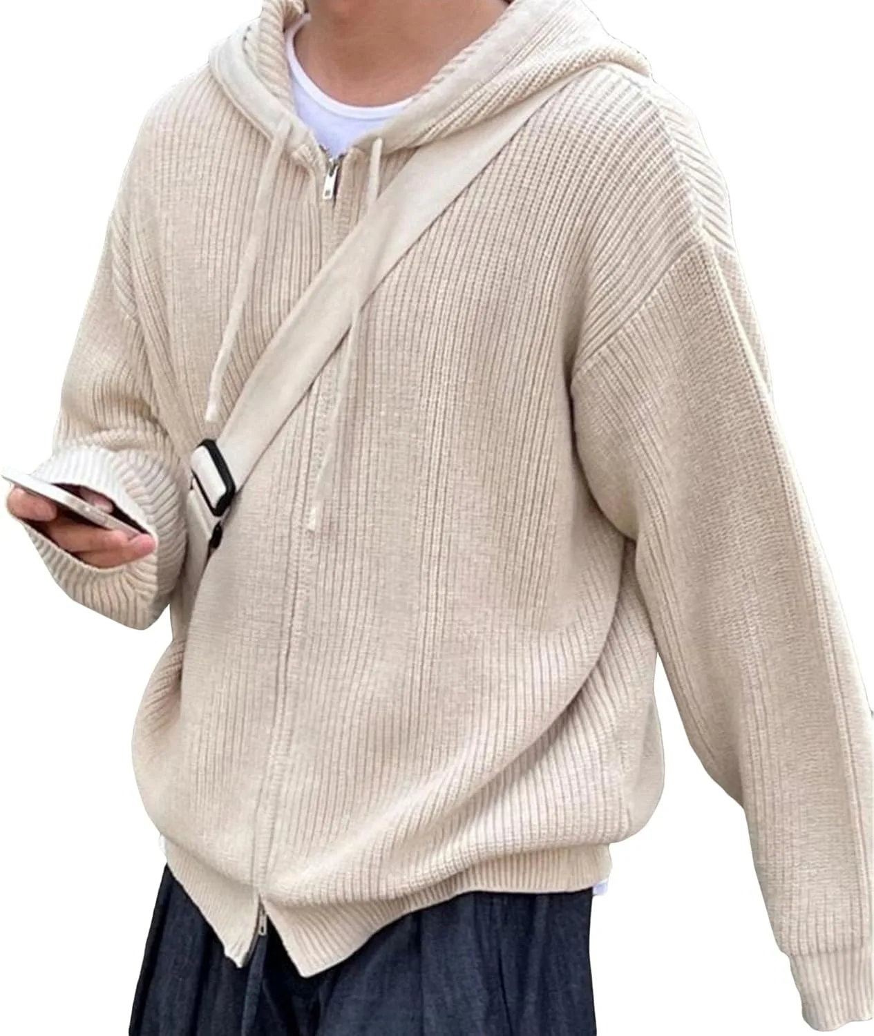 Женский кардиган с капюшоном на молнии, вязаный из шерсти
Женский кардиган с капюшоном на молнии, вязаный из шерсти