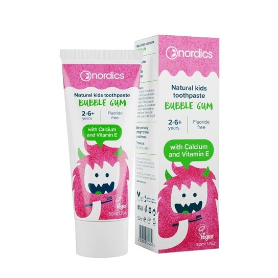 Зубная паста без фтора для детей 2-6+ лет Bubble Gum 75мл Nordics,Natural Kids Toothpaste
Зубная паста без фтора для детей 2-6+ лет Bubble Gum 75мл Nordics,Natural Kids Toothpaste