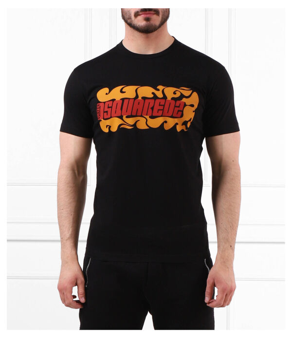 Футболка мужская Dsquared2 с принтом, черный 
Футболка мужская Dsquared2 с принтом, черный