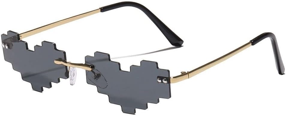 Оригинальные солнцезащитные очки с мозаичным сердцем, забавные очки с пиксельной мозаикой, ретро-очки для геймеров-роботов, очки для вечеринок для мужчин и женщин MUTYNE, Black Grey
Оригинальные солнцезащитные очки с мозаичным сердцем, забавные очки с пиксельной мозаикой, ретро-очки для геймеров-роботов, очки для вечеринок для мужчин и женщин MUTYNE, Black Grey