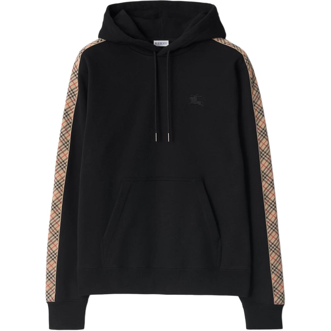 Хлопковый худи Check trim Burberry, черный
Хлопковый худи Check trim Burberry, черный